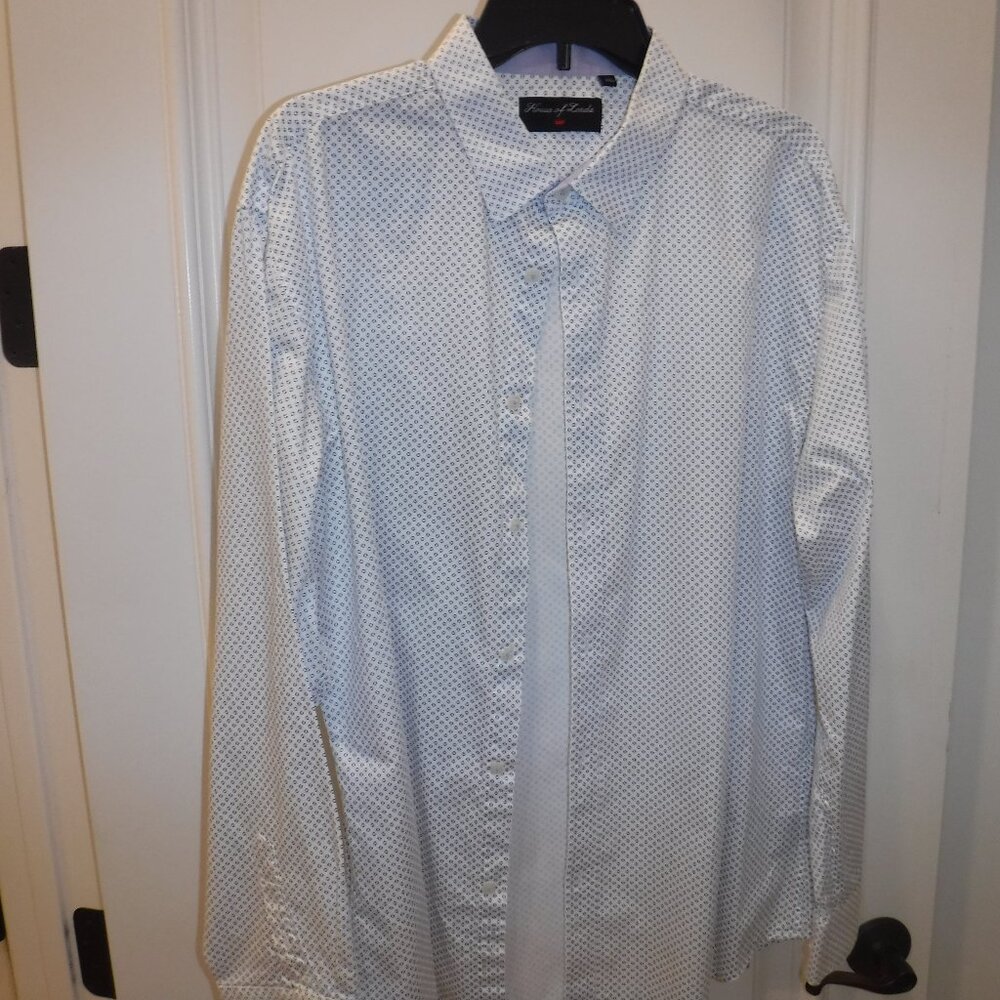 House of Lords  2XL  100% Cotton  White/Blue